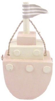 EAST OF INDIA LITTLE WOODEN TUG BOAT - PINK